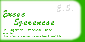 emese szerencse business card